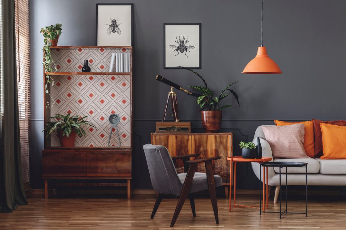 Couleur Salon Orange Et Gris