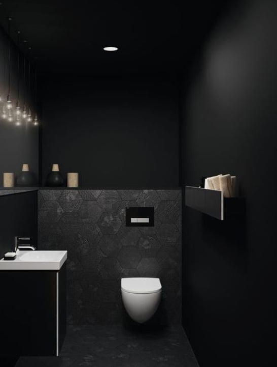 Toilettes Noires Et Blanches