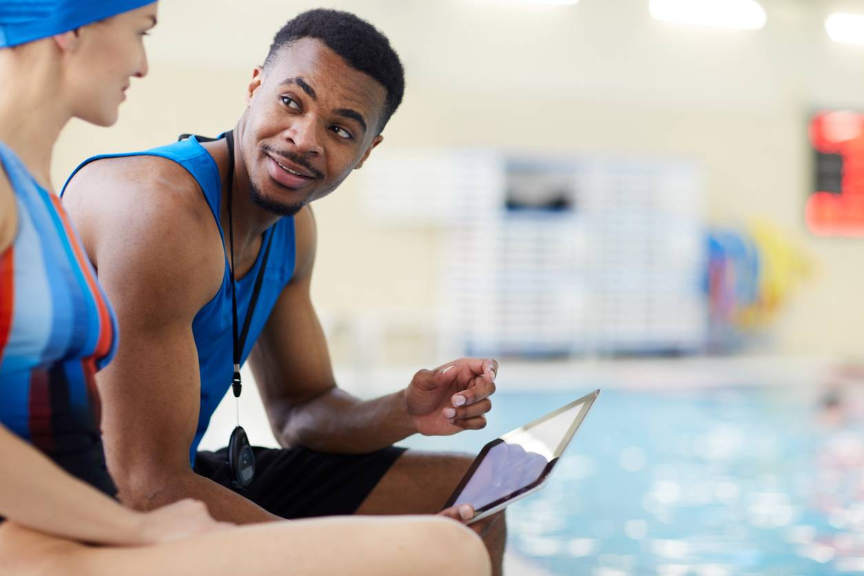 entrainement natation piscine coach
