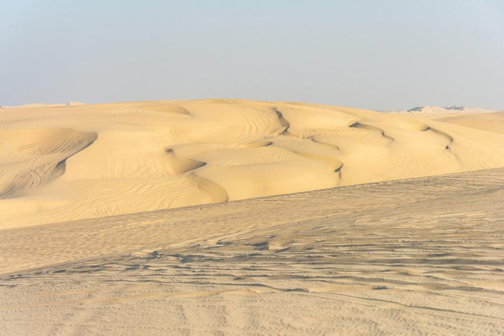 Dunes de sable dans le désert de Khor al Adaid au Qatar