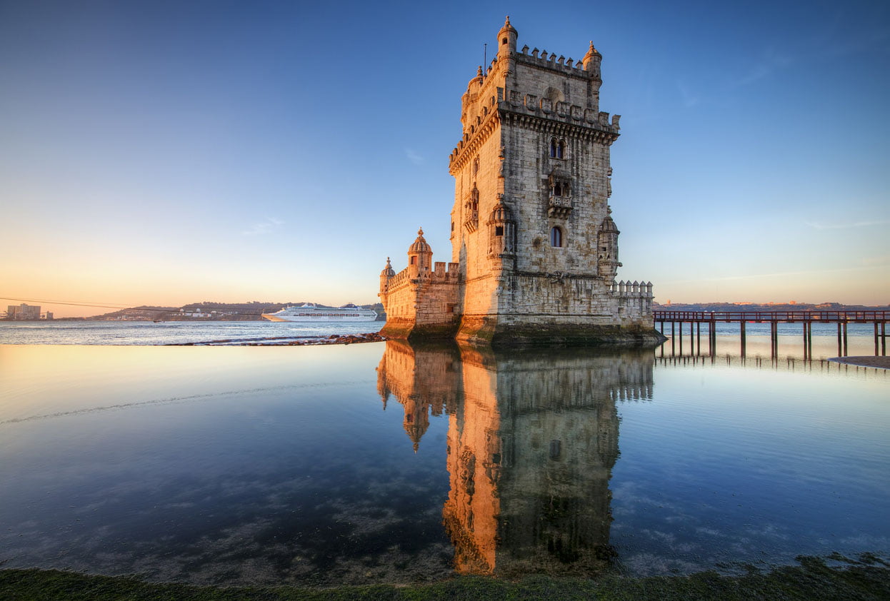 Après-midi à la Tour Belem, ou "Tour de Saint-Vincent", Lisbonne, Portugal