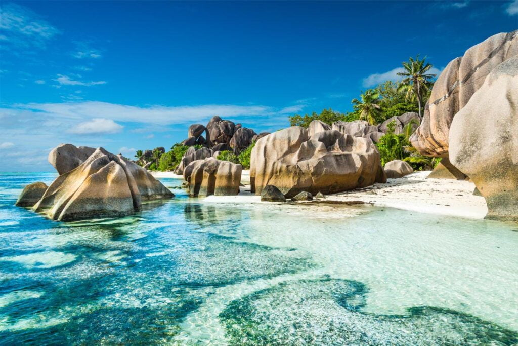 seychelles Anse Sous D'argent Beach With Granite Boulders