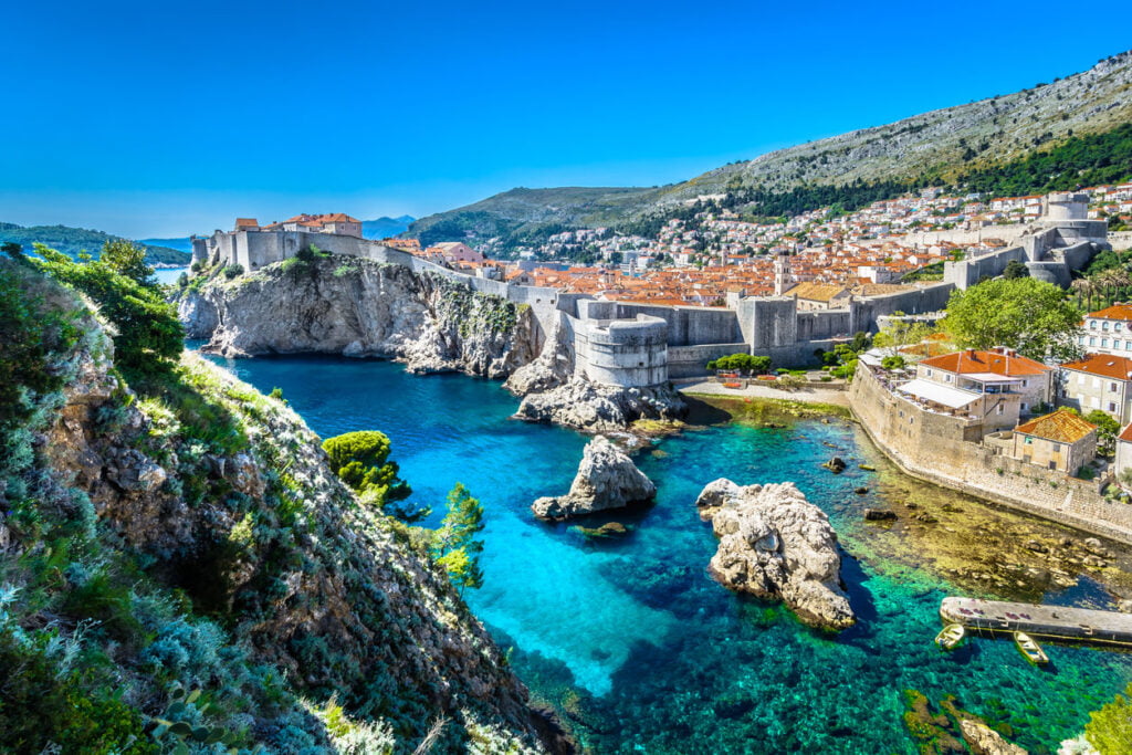 Paysage de la mer Adriatique Dubrovnik croatie