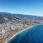 Vue aérienne de l’île de la Réunion