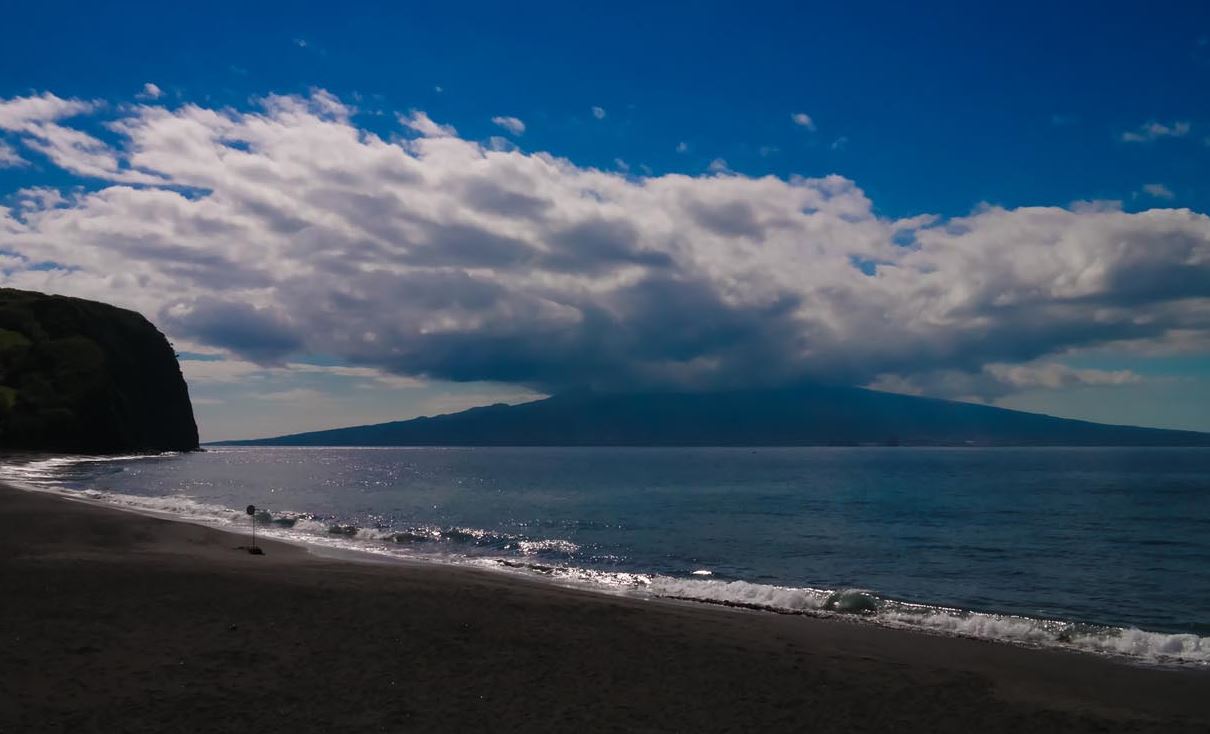 Paysage de Praia Almoxarife plage, Faial island, Açores, portugal