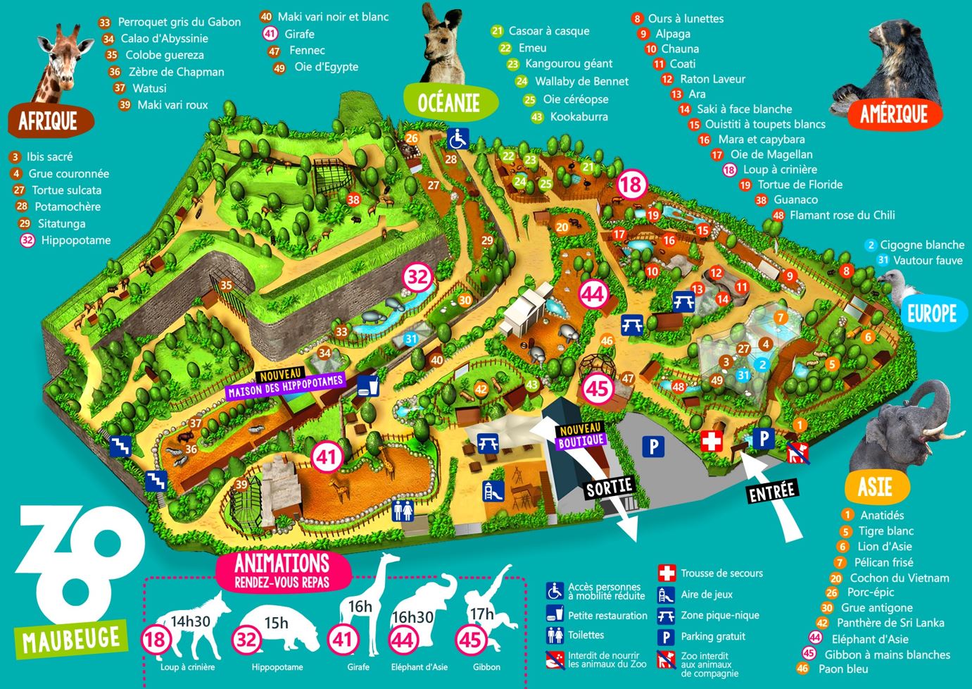 Plan Du Zoo De Maubege