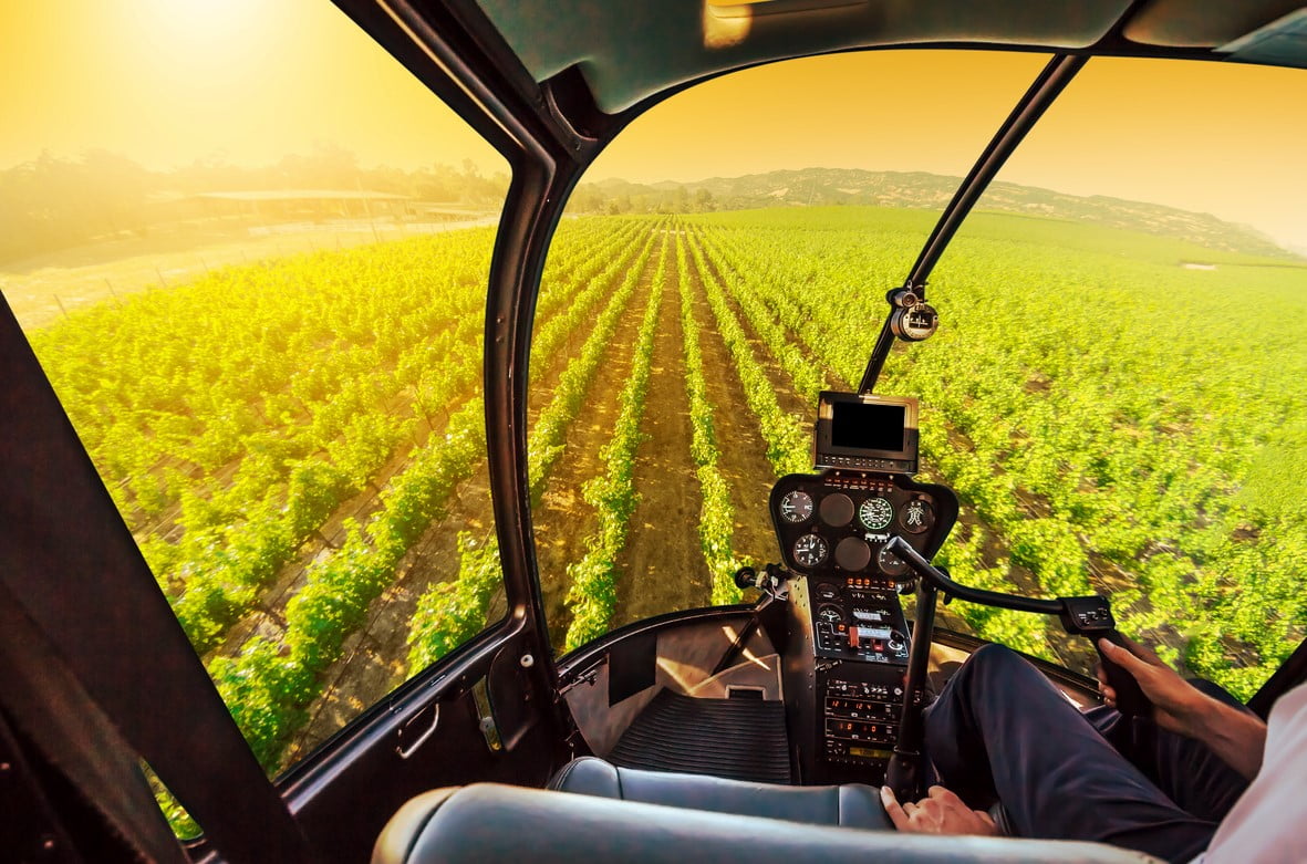 Vignoble Hélicoptère
