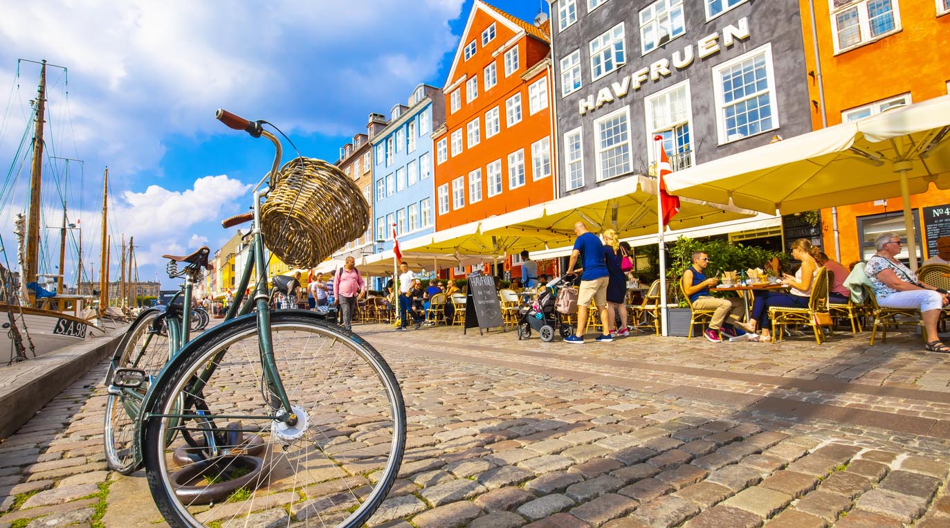 Vélo sur le port de Copenhague
