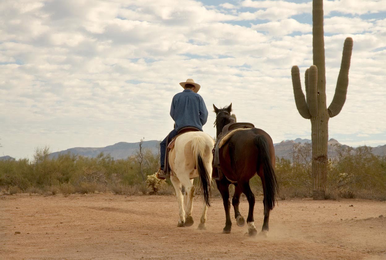 balade à cheval dans l'Arizona