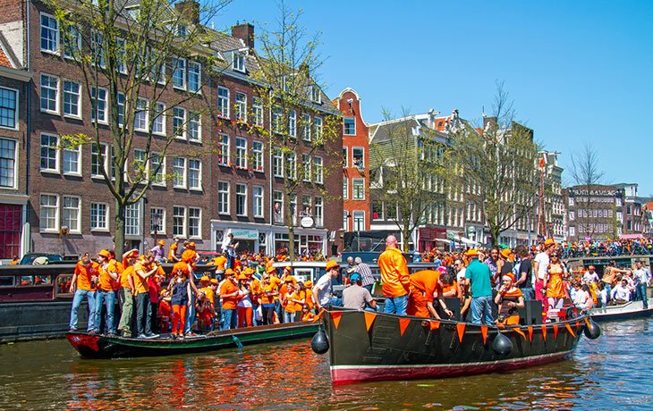Célébration Fête du Roi à Amsterdam