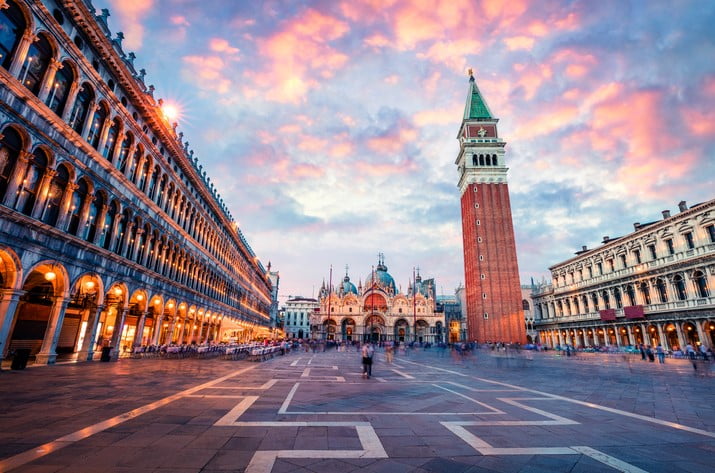 Place Saint Marc à Venise Italie