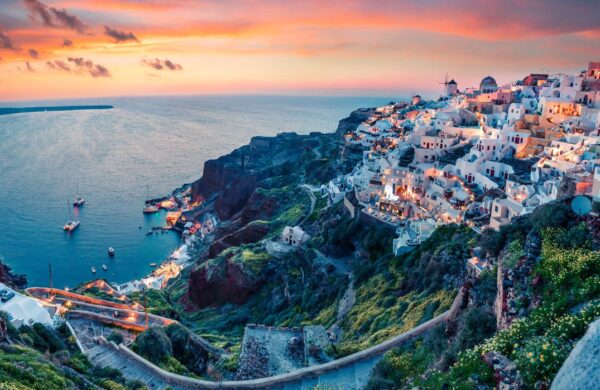 Santorin Ou Loger Vue Aerienne