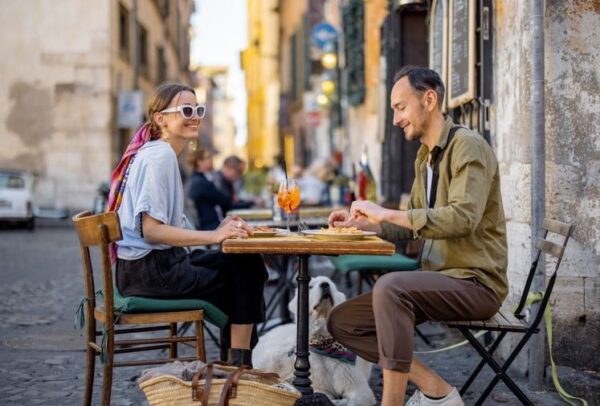 Italie Repas De Touristes