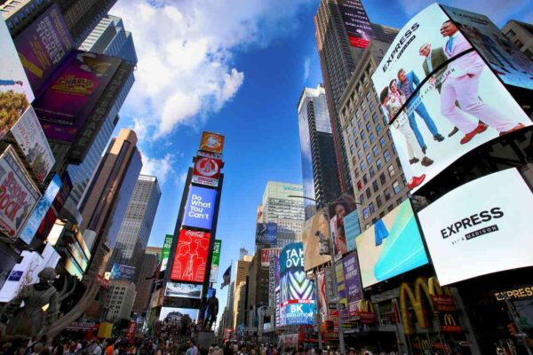 vu sur time square à new york